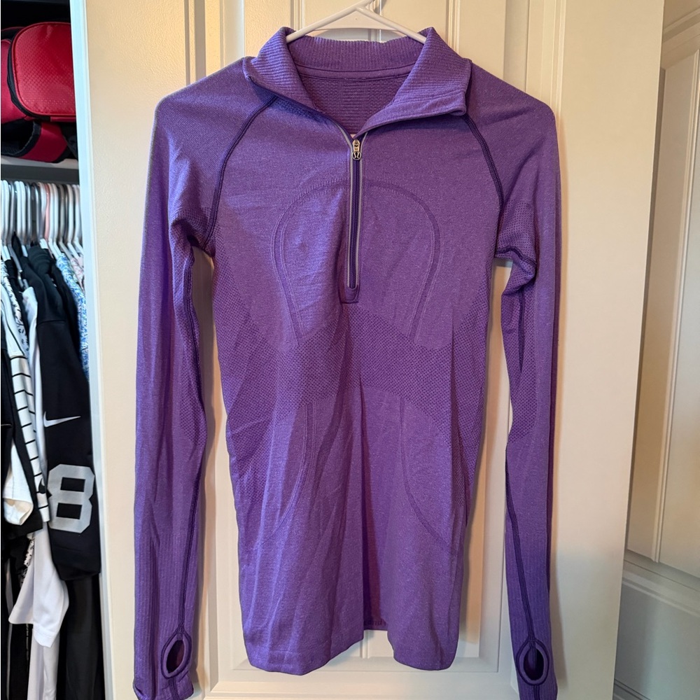 Lululemon Athletica Lavender Zip-Up Top
